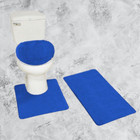  #6 SOLID 3PC BATHROOM SET SOFT COMFORT BATH RUGS ANTI SLIP SOLID COLOR DECOR 