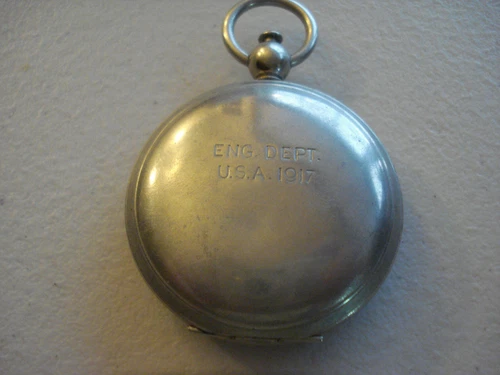 VERY  NICE AUTHENTIC  WW-1 1917 U.S.MILITARY ENG. DEPT. COMPASS    E-17