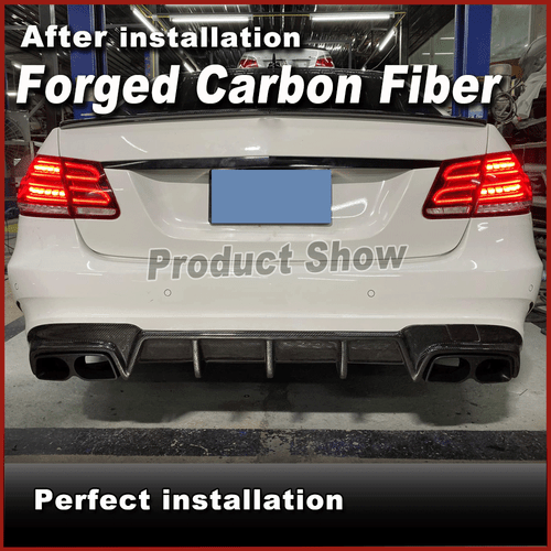For Mercedes Benz E Class W212 E63 AMG 2013-16 Forge Carbon Rear Bumper Diffuser - Picture 4 of 14