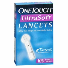 New OneTouch Ultra Soft 100 Sterile Lancets LifeScan One Touch Diabetes Diabetic