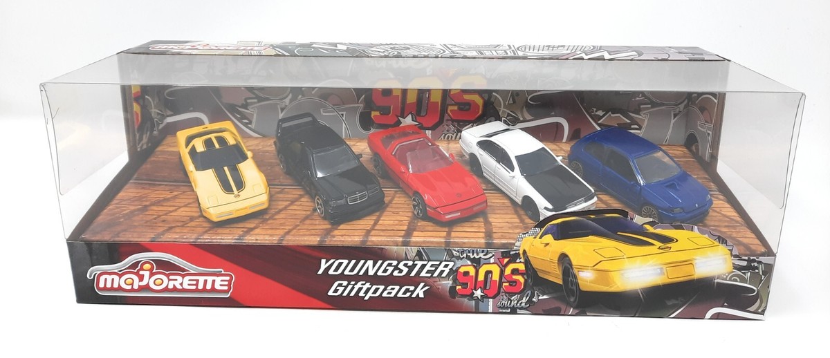 Majorette 5 Pack Gift Set Youngster 90´s, Corvette, Mercedes