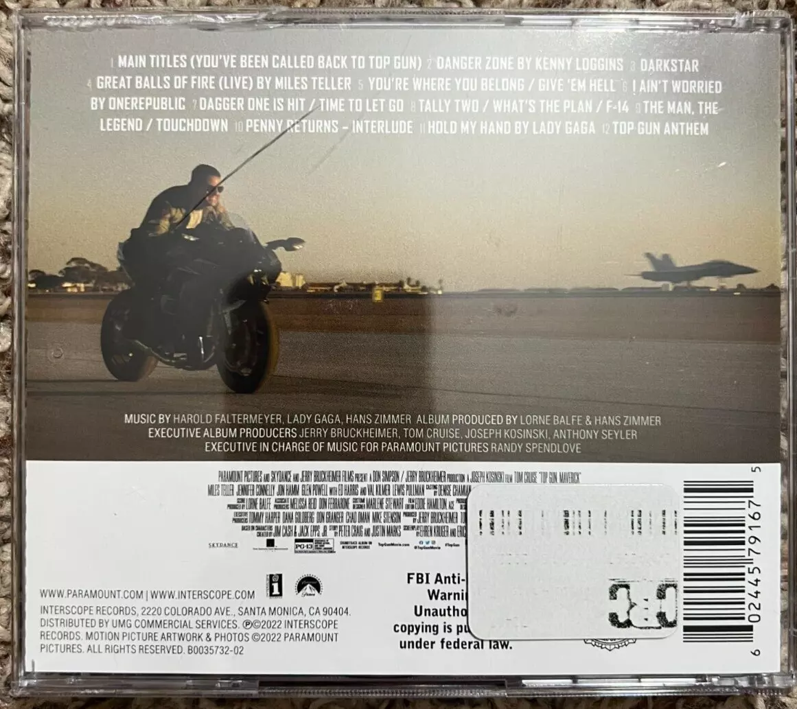 Top Gun: Maverick Official Soundtrack' CD