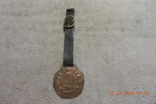 Antique Elastica Standard Varnish Works Pocket Watch Fob Bears United We Stand