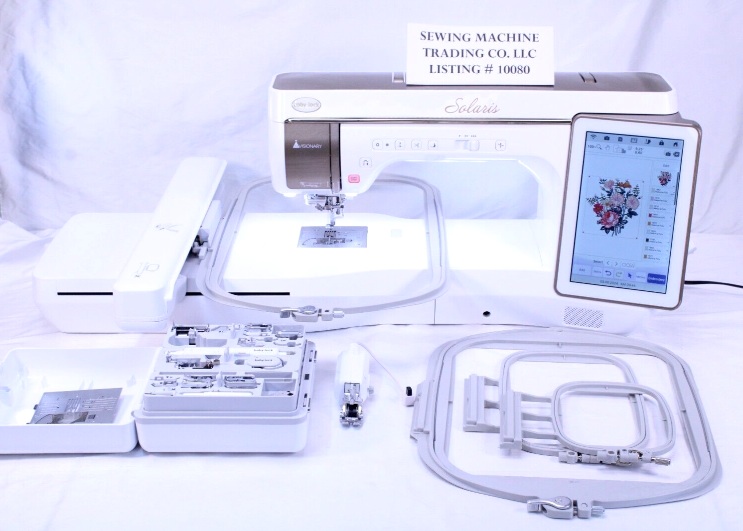 BABY LOCK SOLARIS SEWING QUILTING EMBROIDERY MACHINE W/ VISION UPGRADE