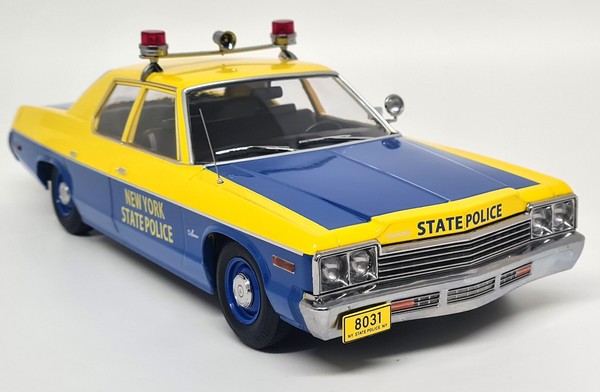 Kk 1/18 Dodge Monaco 1974 New York State Police Diecast Model Car-image
