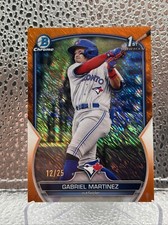 2023 Bowman Chrome Prospects Orange Shimmer Refractor Gabriel Martinez /25
