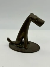 ANTIQUE AUSTRIA BRONZE WHW ART DECO HAGENAUER DOG STATUE SCULPTURE PAPERWEIGHT