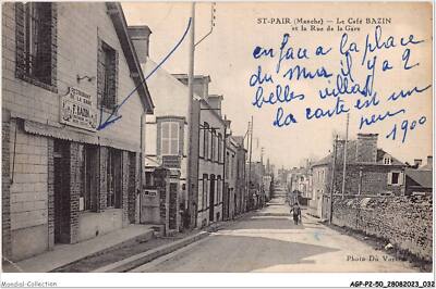 AGPP2-0137-50 - ST-PAIR-SUR-MER - Das Café Bazin Und Die Rue De La Gare