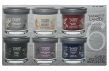 🔥NEW🔥 Yankee Candle 6 Pack - 4.3 oz Seasonal Gift Set Clear Glass Jar w/ Lid