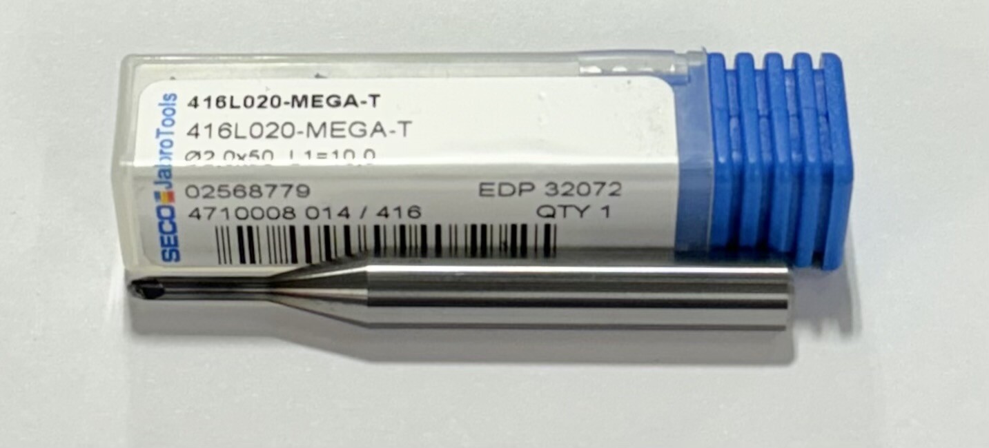 SECO 0.079" Carbide Ball Nose End Mill 50 Deg MEGAT Coating 2 Flute eBay