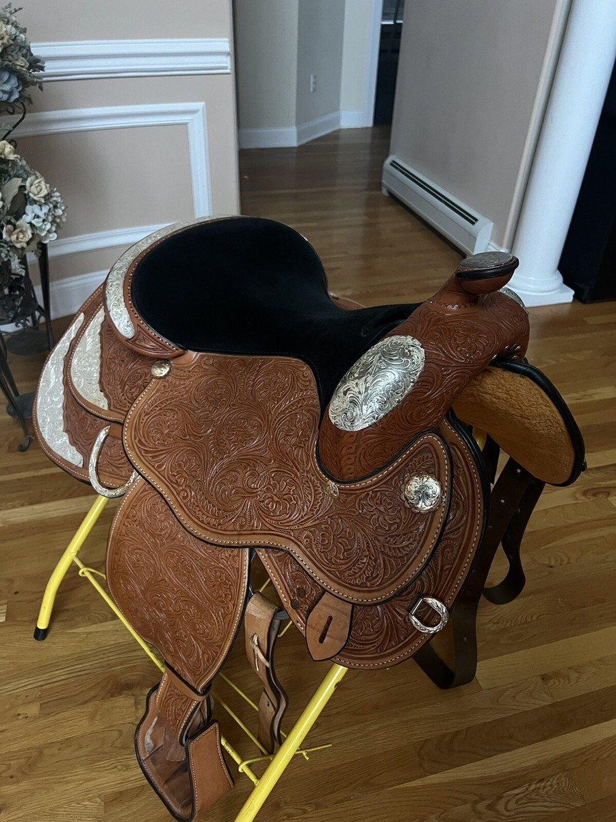 Selle De Trail Circle Y 16 Pouces - Cuir - Pour Quarter Horse - Occasion Fonctionnelle