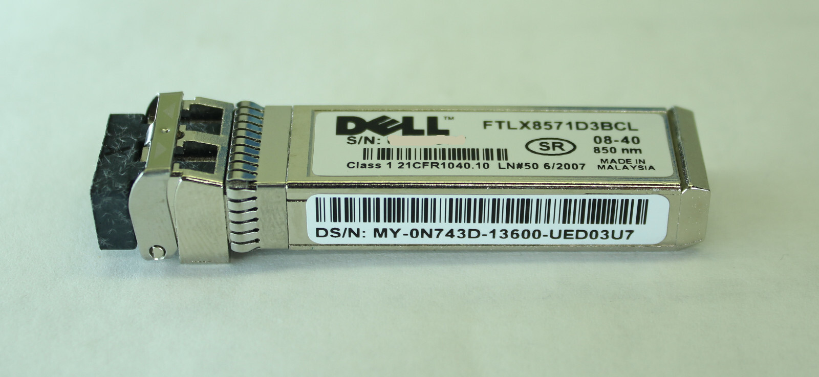 DELL SFP+ 10GB FTLX8571D3BCLFC SR 850NM SFP Optical Transceiver 0N743D