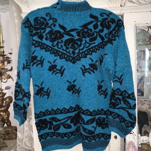 Vintage NWT Kitty Hawk Pullover Sweater Long Sleeve Soft Fuzzy Mock Turtle Neck - Picture 3 of 6