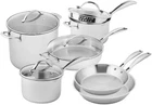 Scanpan STS 10 Piece Stainless Steel Cookware Set, 75170020 New- Open Box