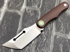 TwoSun TS534-D2 EDC D2 Blade Micarta Handle Fixed Blade Kydex Belt Sheath Knife