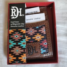 Justin Boots Unisex Rodeo Wallet RFID, Brown Leather, Western Embossed