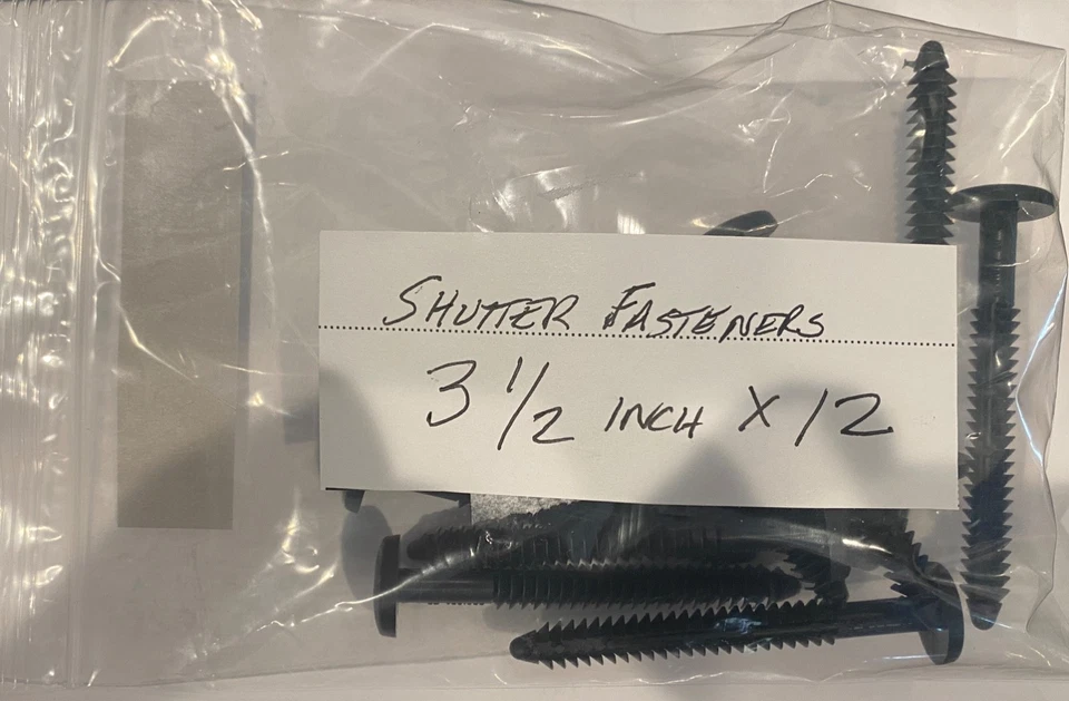Builders Edge Black 3" Easy Lok Exterior Shutter Fasteners (12-Pack) - Image 2 of 2