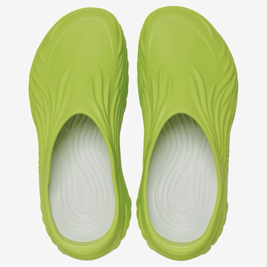 Crocs Echo Wave Lime Punch 210521-3TX Comfort Slides Sandals Mens