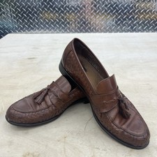 Bass Tassel Men s Loafers -Brown Leather- Size 10M