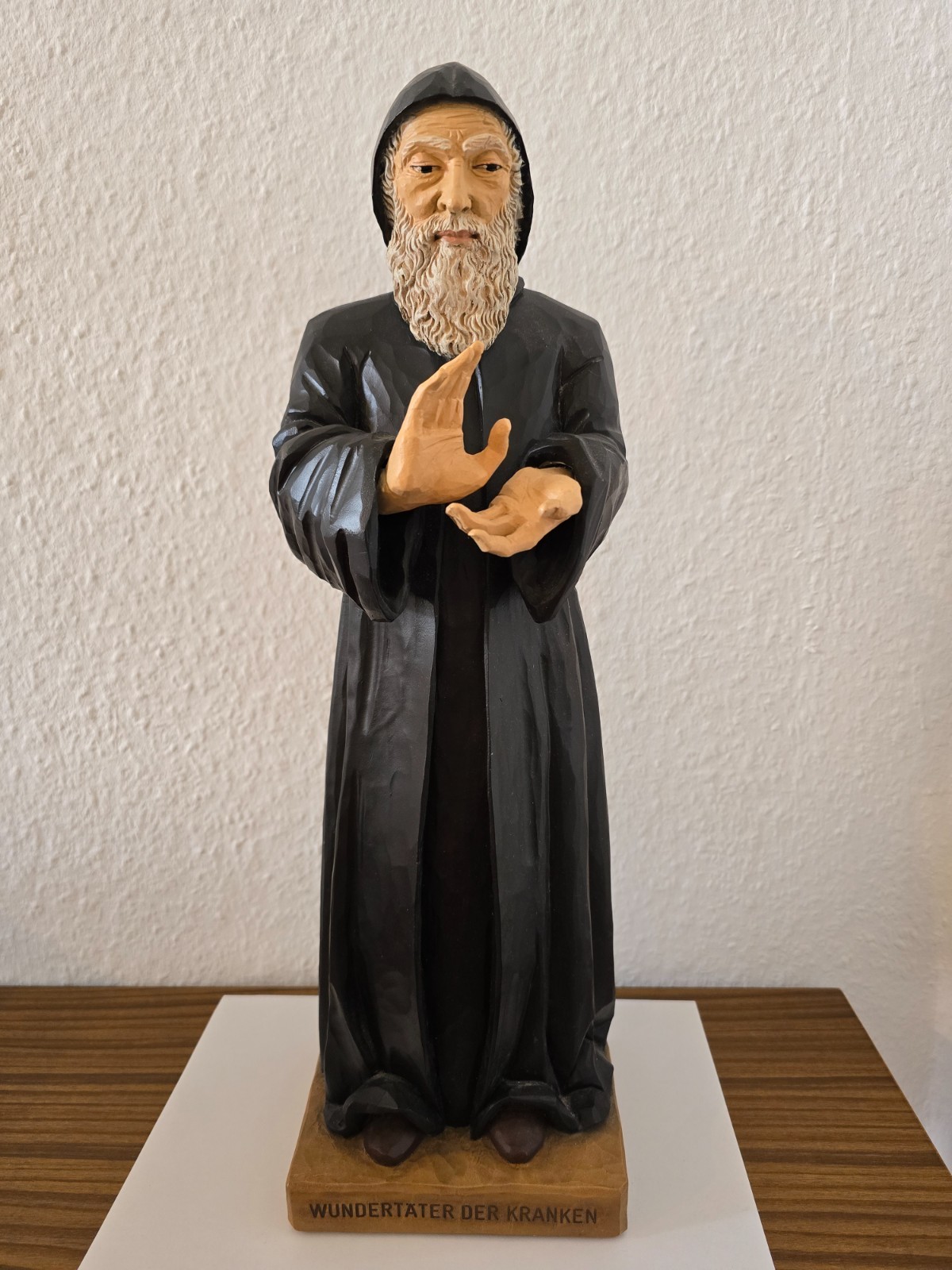Heiligenstatue San Charbel Holz Figur Kirche Katholisch - 50cm hoch