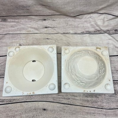 White Horse Mold No 729 Vintage Ceramic Slip Casting Mold Floral Bowl