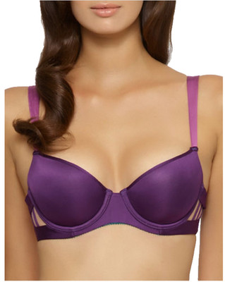 Felina Unveiled Entre-Doux Contour Underwire T-Shirt Bra-34C-Majesty-Purple-NWT