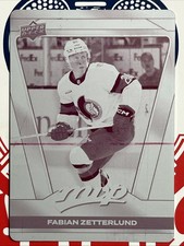2025-26 Upper Deck MVP #108 Fabian Zetterlund Printing Plate 1/1 NHL ONE OF ONE