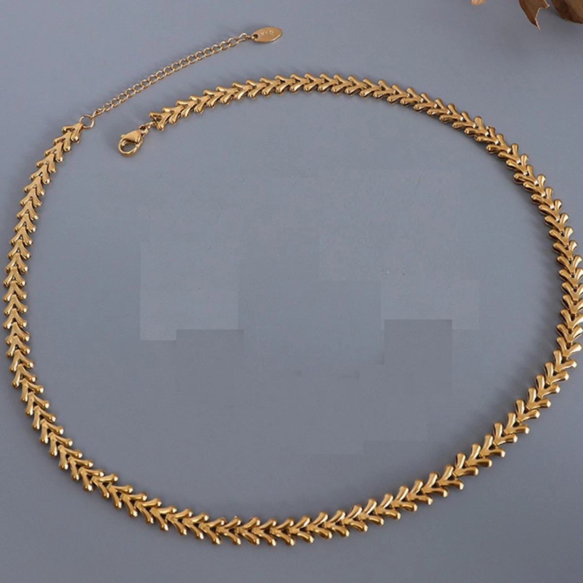 Cavigliera con catena in acciaio inossidabile color oro: Gourmet Curb Link - Italia Cavigliera con catena in acciaio inossidabile color oro: Gourmet Curb Link - Italia