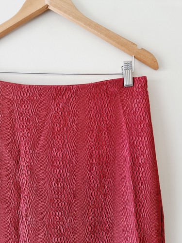 SCANLAN THEODORE Plum Textured Pencil Skirt SIZE 12 - Picture 2 of 6