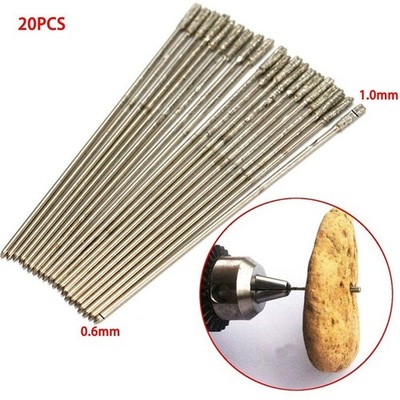 20 Pcs Mini Drill Bits Jewelry Drill Bit Stone High Speed Steel Drill Bit Craft