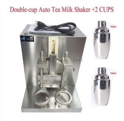 Double-Cup Shaking Stainless Steel Bubble Boba Milk Tea Shaker All Auto Machi fq