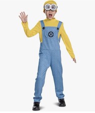 Bob Minions Halloween Costume for Kids, Official Minion Outfit, Goggles, Hat