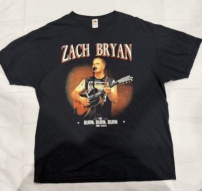 2023 Zach Bryan  Burn Burn Burn  Official Tour T-Shirt Country Music Size XL