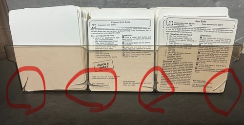 My Great Recipe Card Library Case Index Vintage 1984 Storage Box Read - Picture 4 of 9