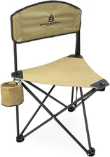 Black Sierra XL Trip-Lite Hunting Stool w/Backrest, Lightweight Portable Fishing