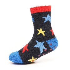 Kids Boys Cosy Socks Non Slip Gripper Soft Fluffy Warm Slipper Socks Winter