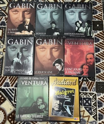 Lot Of 8 FRENCH language PAL Region 2 DVD Movies Lino Ventura Jean Gabin