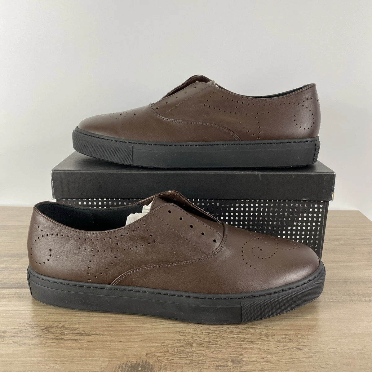 Fratelli‎ Rossetti Leather Slip On EU 36.5 (M 4.5 W 6) Italy Two Tone Old Money fratelli rossetti products for sale | eBay main image 2