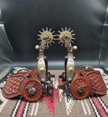 Vintage Elko Nevada Western Spurs w/ Jingle Bobs   Early Capriola Style   Silver