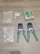 Ethernet Network Cable Crimper Tester Keystone Plugs Cat5/6 RJ45 Tool Set