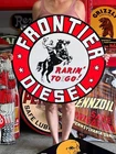 Vintage Old Style Sign Frontier Diesel NOT Porcelain Made in USA 30x30