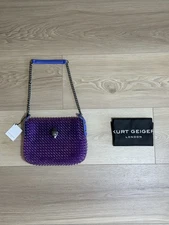 Kurt Geiger LONDON Kensington Beaded Shoulder Bag Lilac 