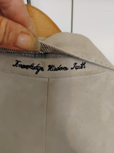 Robert Graham Faux Suede Sport Coat Blazer Stone Grey Classic Size 42 - Picture 11 of 14