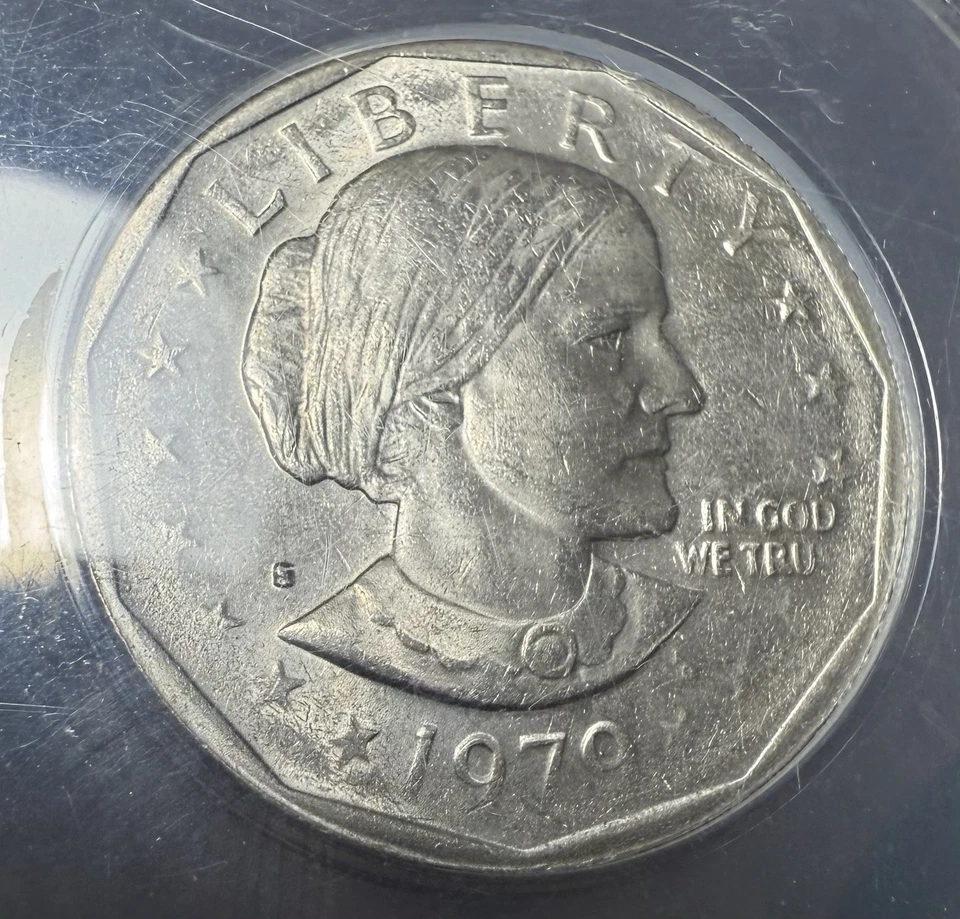 1979 S Susan B Anthony Dollar ANACS MS63 Struck Thru Grease Error Coin $1 SBA - Image 4 of 4