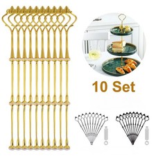 10x Metallstange für Mittellochausstech Etagere Hochzeitstorte Tortenständer DE