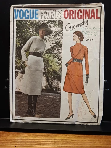 Abito Vogue Paris originale modello 2467 Givenchy taglia 14
