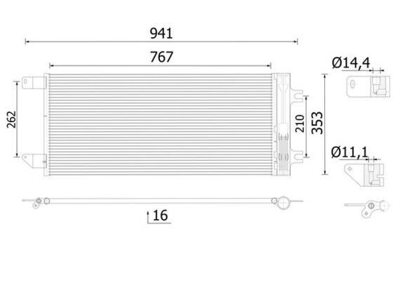 MAHLE AC 1133 000S CONDENSER AIR CONDITIONING