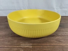 Old East Main Co. Large Ribbed Bowl | Yellow, 9" Diameter- As Is