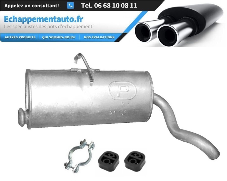 Pot d'échappement Citroen Berlingo 1.1 anti-bruit kit complet pour réparer la ligne arrière
