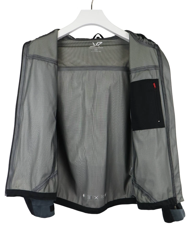 REVOLUTION RACE Jacket Herren XLARGE Black Multipocketed Hooded Zip Breathable - Image 4 of 4